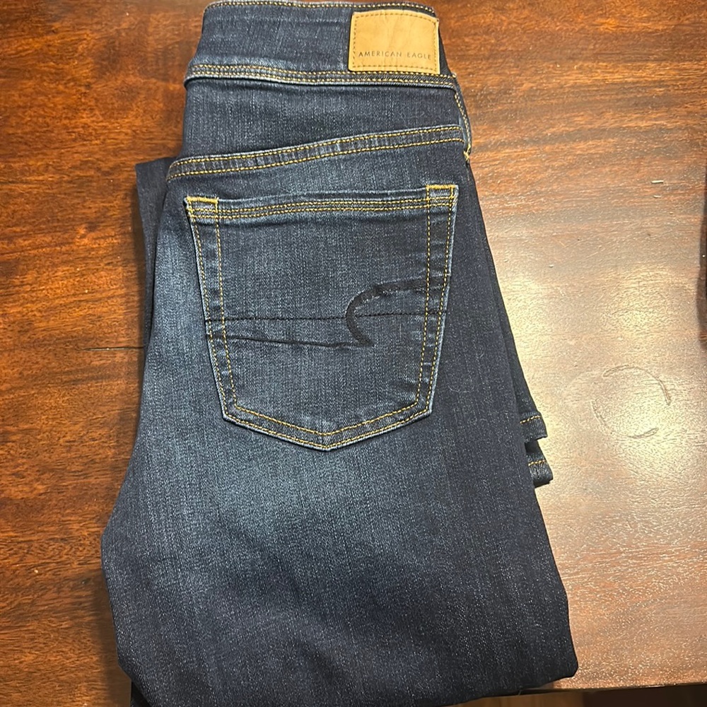 American Eagle Super Stretch Kick Boot Jeans- Size 8 Short